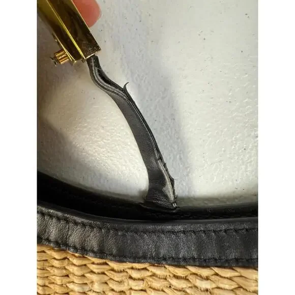 DeMellier Beige and Black Tokyo Handbag As-is Condition - Picture 6 of 15